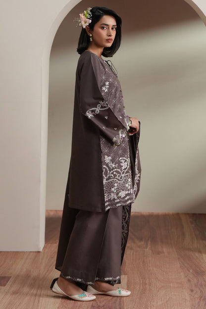 Cross Stitch | Mahiri Embroidered Collection 26 |COCOA WHISPER - Luxury Dress - available at Maria Faisal in UK and USA.