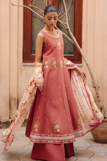 Cross Stitch | Mahiri Embroidered Collection 26 |ROSEATE WHISPER - Luxury Dress - available at Maria Faisal in UK and USA.