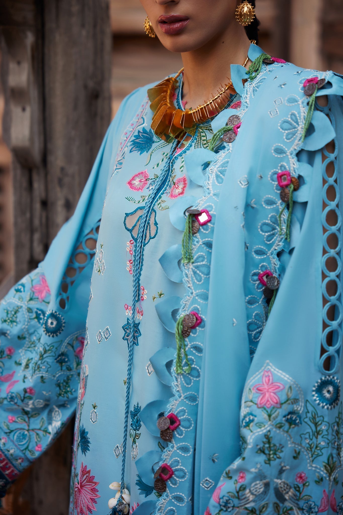 Elan | Luxury Lawn 25 | ISLA BLEU (EL25-11 A) - Ladies Clothes - Maria Faisal