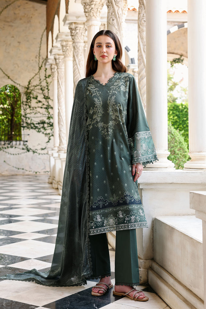 Cross Stitch | Eid Lawn Edit 26 | FOREST MUSE - Luxury Dress - available at Maria Faisal in UK and USA.