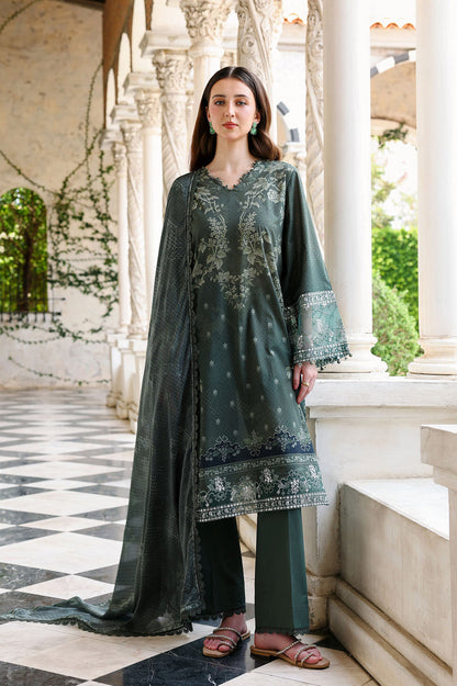 Cross Stitch | Eid Lawn Edit 26 | FOREST MUSE - Luxury Dress - available at Maria Faisal in UK and USA.