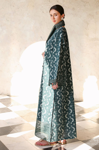 Cross Stitch | Eid Lawn Edit 26 |  TEAL SPRUCE - Bridal Dress - available at Maria Faisal in UK and USA.