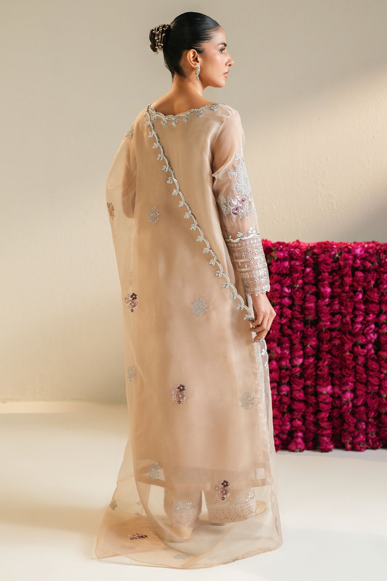 Cross Stitch | SS-26 RTW LUX PRET EDIT-2 | Moonlit Dune - Luxury Dress - available at Maria Faisal in UK and USA.