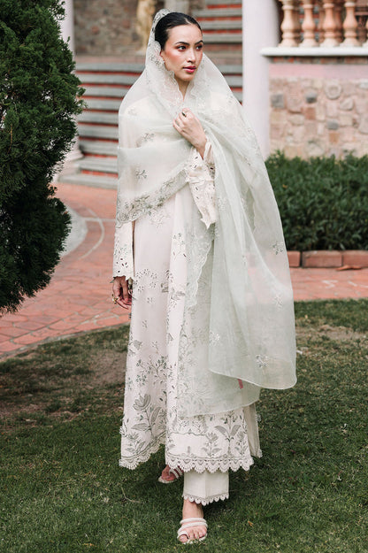 Cross Stitch | Eid Lawn Edit 26 |PEARL SAGE - Luxury Dress - available at Maria Faisal in UK and USA.