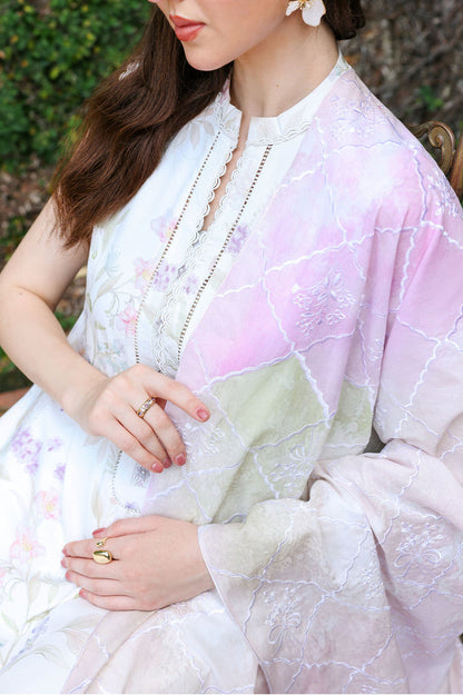 Cross Stitch | Eid Lawn Edit 26 |MEADOW DREAM - Luxury Dress - available at Maria Faisal in UK and USA.