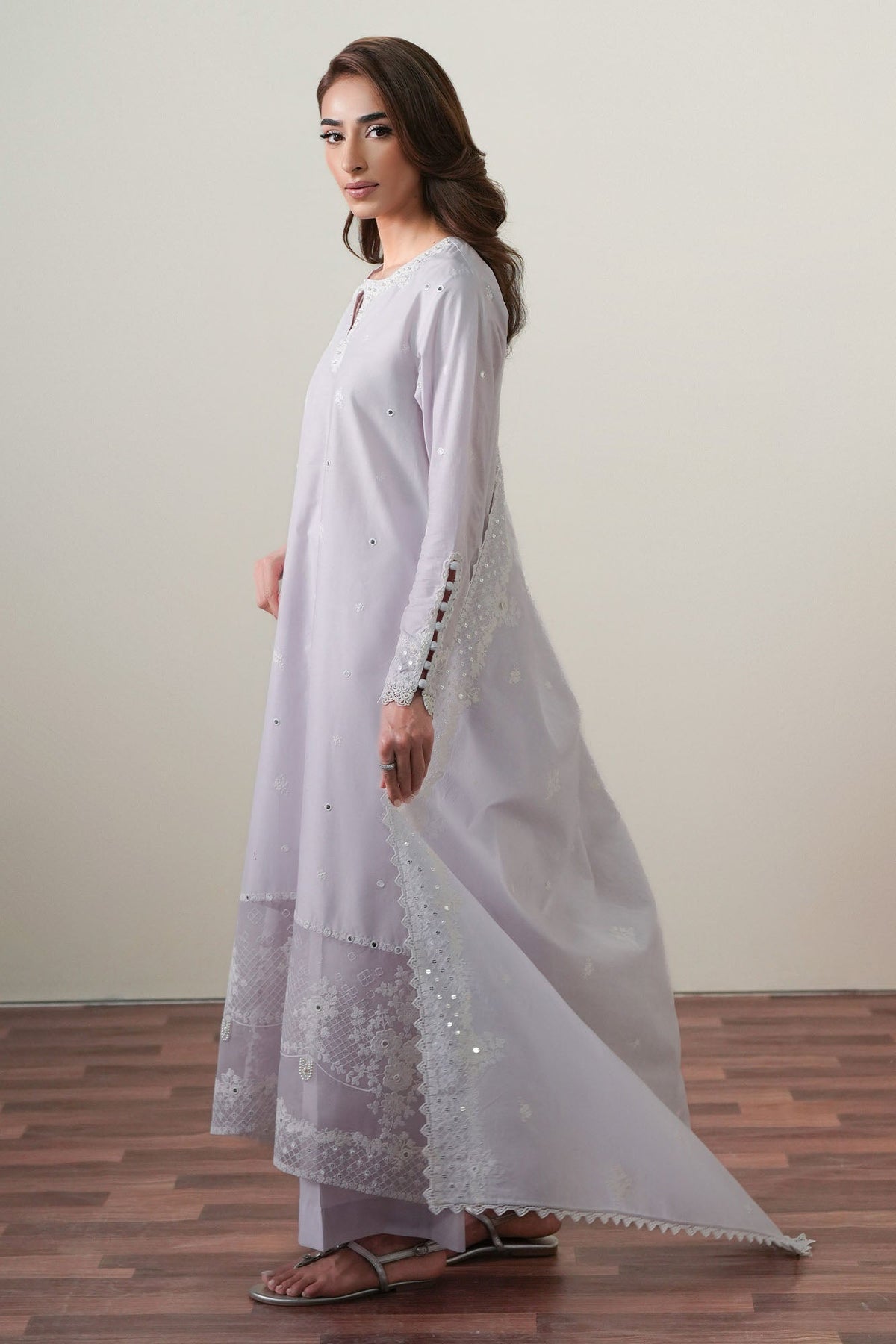 Cross S titch | Mahiri Embroidered Collection 26 |VIOLET DREAM - Luxury Dress - available at Maria Faisal in UK and USA.