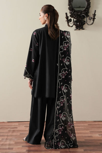 Cross Stitch | Mahiri Embroidered Collection 26 |EBONY MIST - Luxury Dress - available at Maria Faisal in UK and USA.