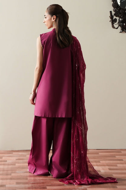 Cross Stitch | Mahiri Embroidered Collection 26 |RUBY GLOW - Luxury Dress - available at Maria Faisal in UK and USA.