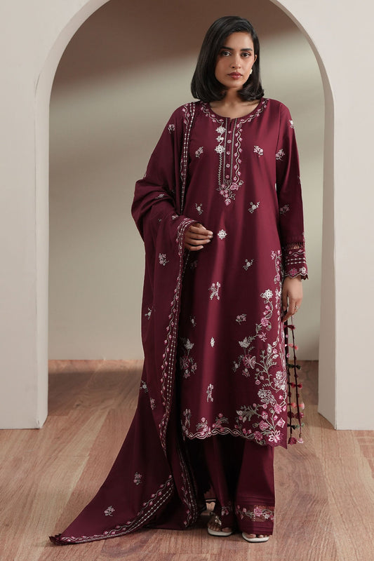Cross Stitch | Mahiri Embroidered Collection 26 |CRIMSON - Luxury Dress - available at Maria Faisal in UK and USA.