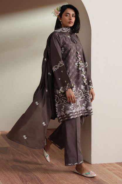 Cross Stitch | Mahiri Embroidered Collection 26 |COCOA WHISPER - Luxury Dress - available at Maria Faisal in UK and USA.