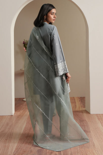 Cross Stitch | Mahiri Embroidered Collection 26 |AQUA REVERIE - Luxury Dress - available at Maria Faisal in UK and USA.