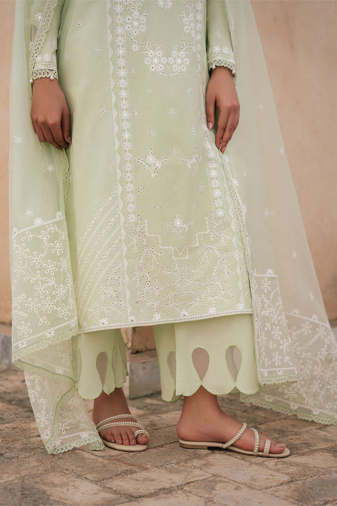 Cross Stitch | Mahiri Embroidered Collection 26 | Lumiere Meadow - Luxury Dress - available at Maria Faisal in UK and USA.