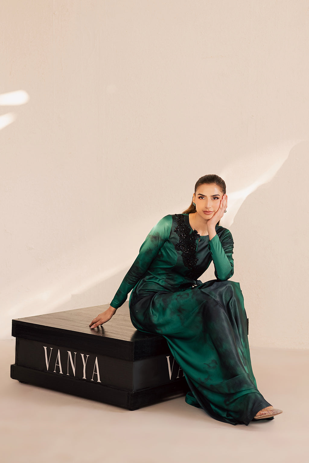 Vanya | Silk Edit | SL-18 - Luxury Dress - available at Maria Faisal in UK and USA.