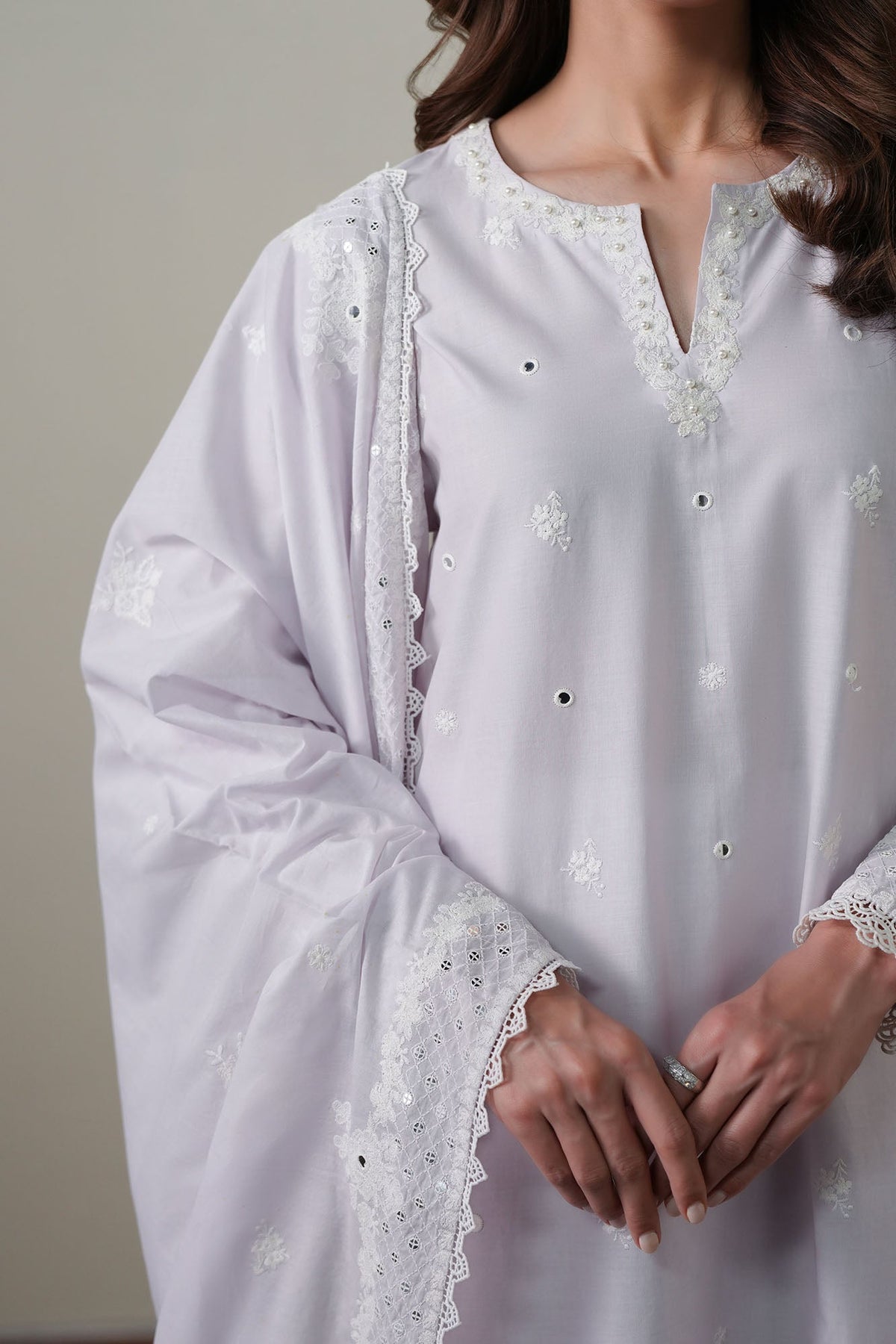 Cross S titch | Mahiri Embroidered Collection 26 |VIOLET DREAM - Luxury Dress - available at Maria Faisal in UK and USA.