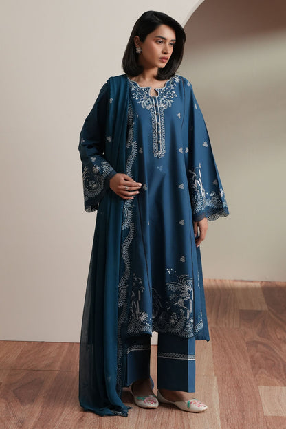Cross Stitch | Mahiri Embroidered Collection 26 |SAPPHIRE GARDEN - Luxury Dress - available at Maria Faisal in UK and USA.