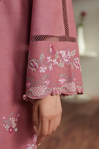 Cross Stitch | Mahiri Embroidered Collection 26 | BLUSH TAPESTRY - Luxury Dress - available at Maria Faisal in UK and USA.