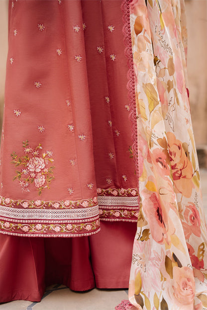Cross Stitch | Mahiri Embroidered Collection 26 |ROSEATE WHISPER - Luxury Dress - available at Maria Faisal in UK and USA.