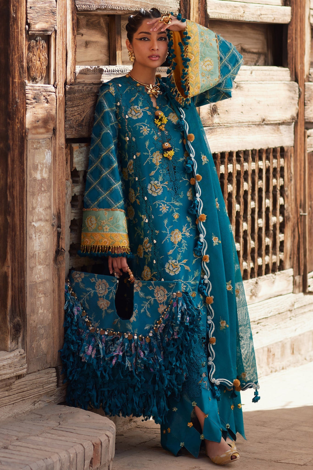 Elan | Luxury Lawn 25 | OPHELIA (EL25-10 A) - Ladies Clothes - Maria Faisal