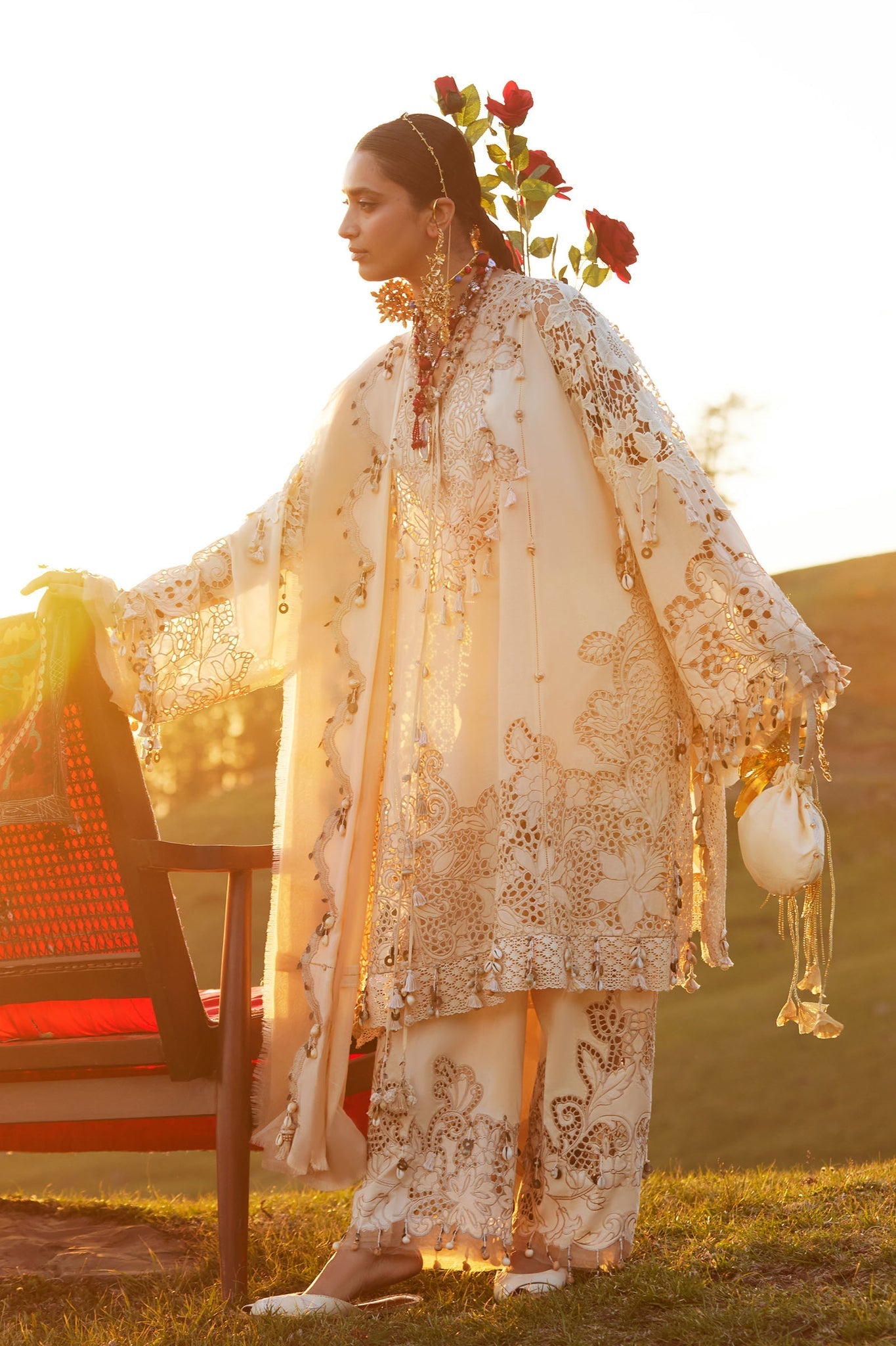 Elan | Kashmee Legacy Lawn 26 | BRUMINE (EL26-02 B) - Luxury Dress - available at Maria Faisal in UK and USA.