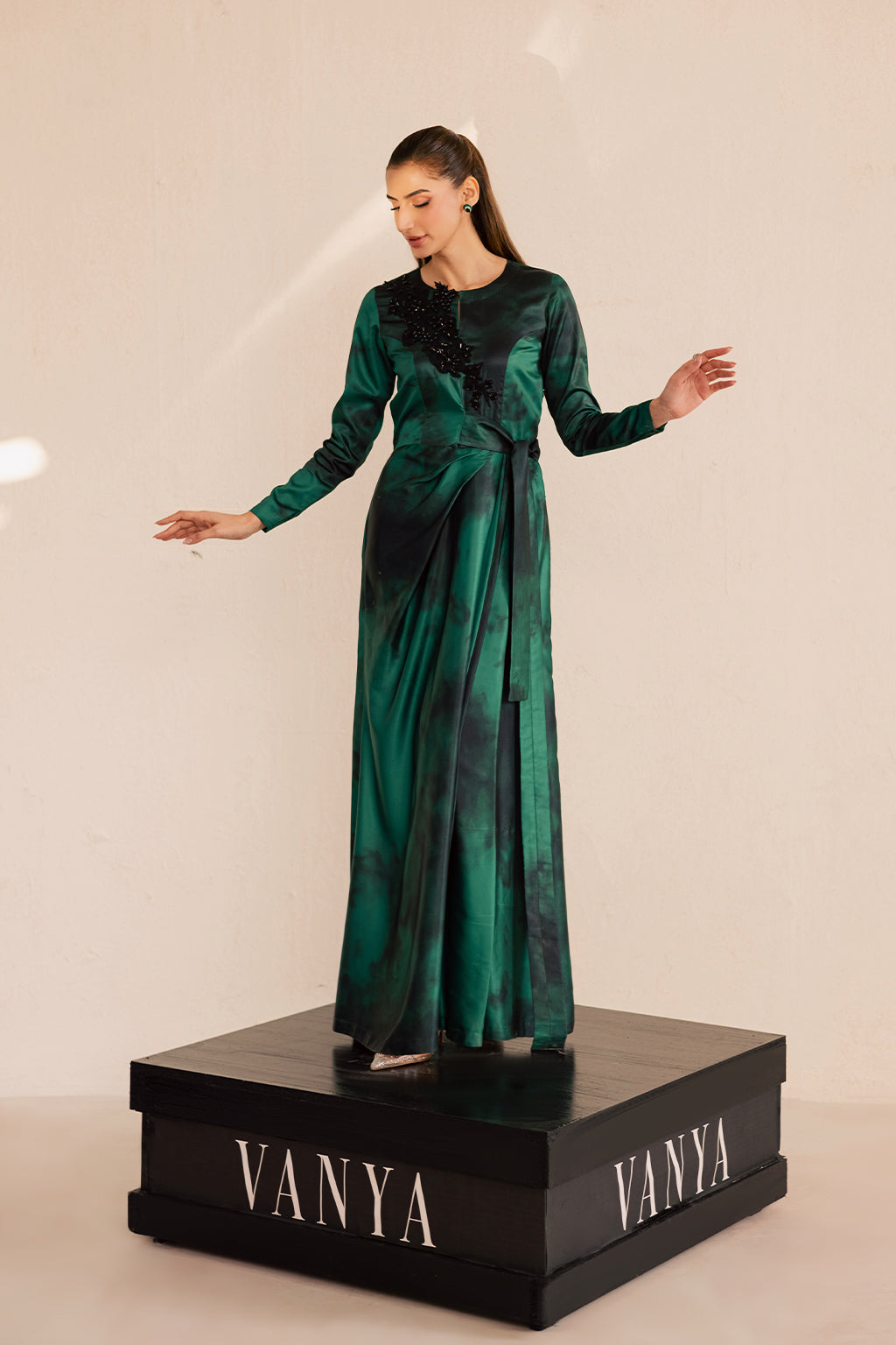 Vanya | Silk Edit | SL-18 - Luxury Dress - available at Maria Faisal in UK and USA.