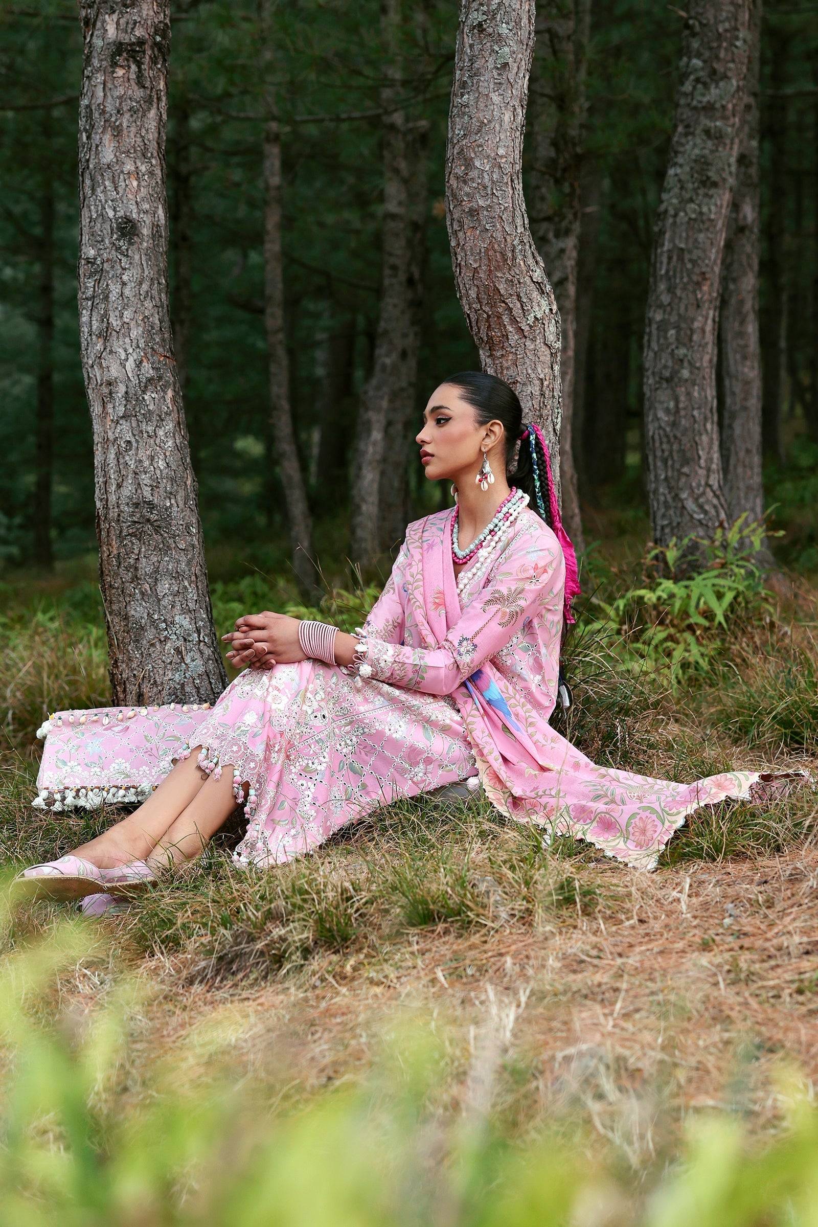 Zaha | Lawn 25 | ZAYANA (ZL25-01 A) by Maria Faisal - Registered Vendor of : Zaha - type : Ladies Clothes - 100% original wedding dresses