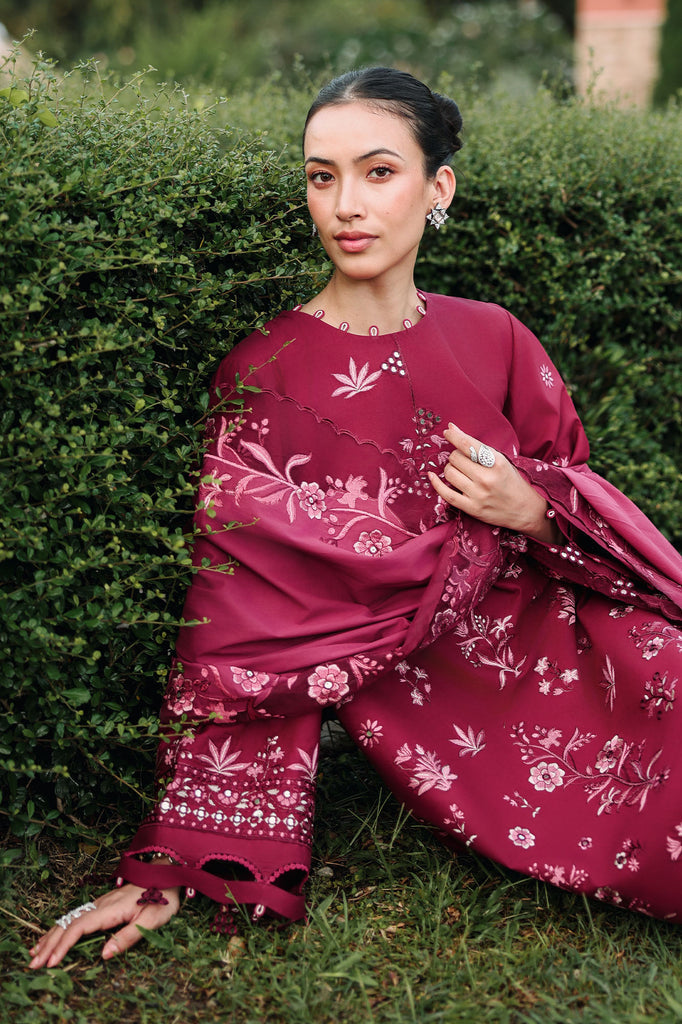 Cross Stitch | Eid Lawn Edit 26 | CRIMSON ROYALE - Luxury Dress - available at Maria Faisal in UK and USA.