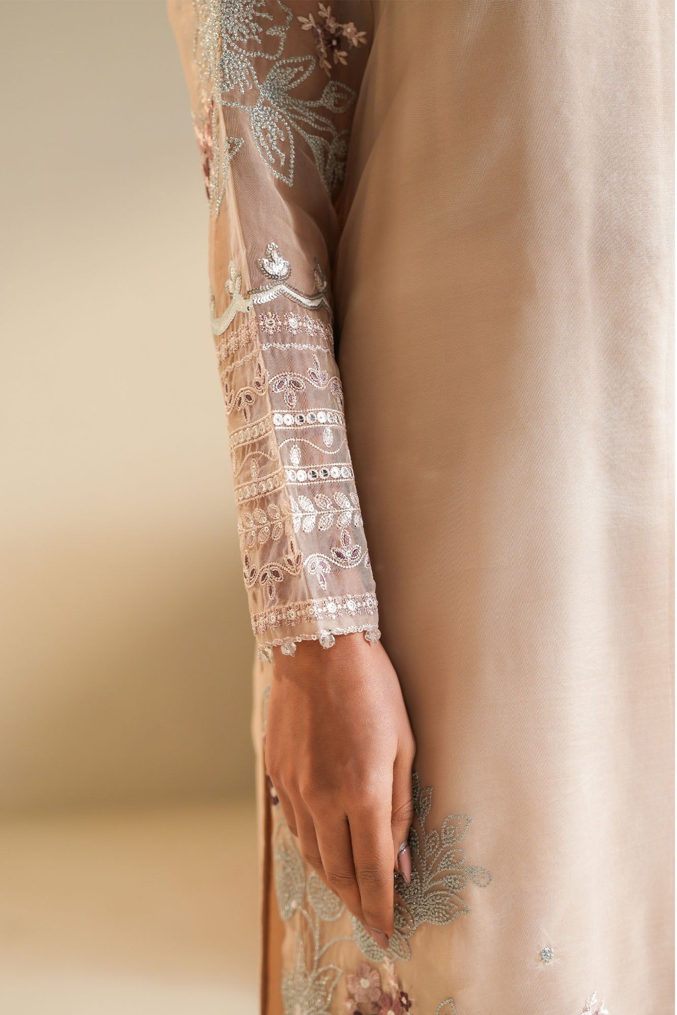 Cross Stitch | SS-26 RTW LUX PRET EDIT-2 | Moonlit Dune - Luxury Dress - available at Maria Faisal in UK and USA.