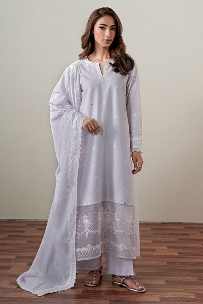 Cross S titch | Mahiri Embroidered Collection 26 |VIOLET DREAM - Luxury Dress - available at Maria Faisal in UK and USA.
