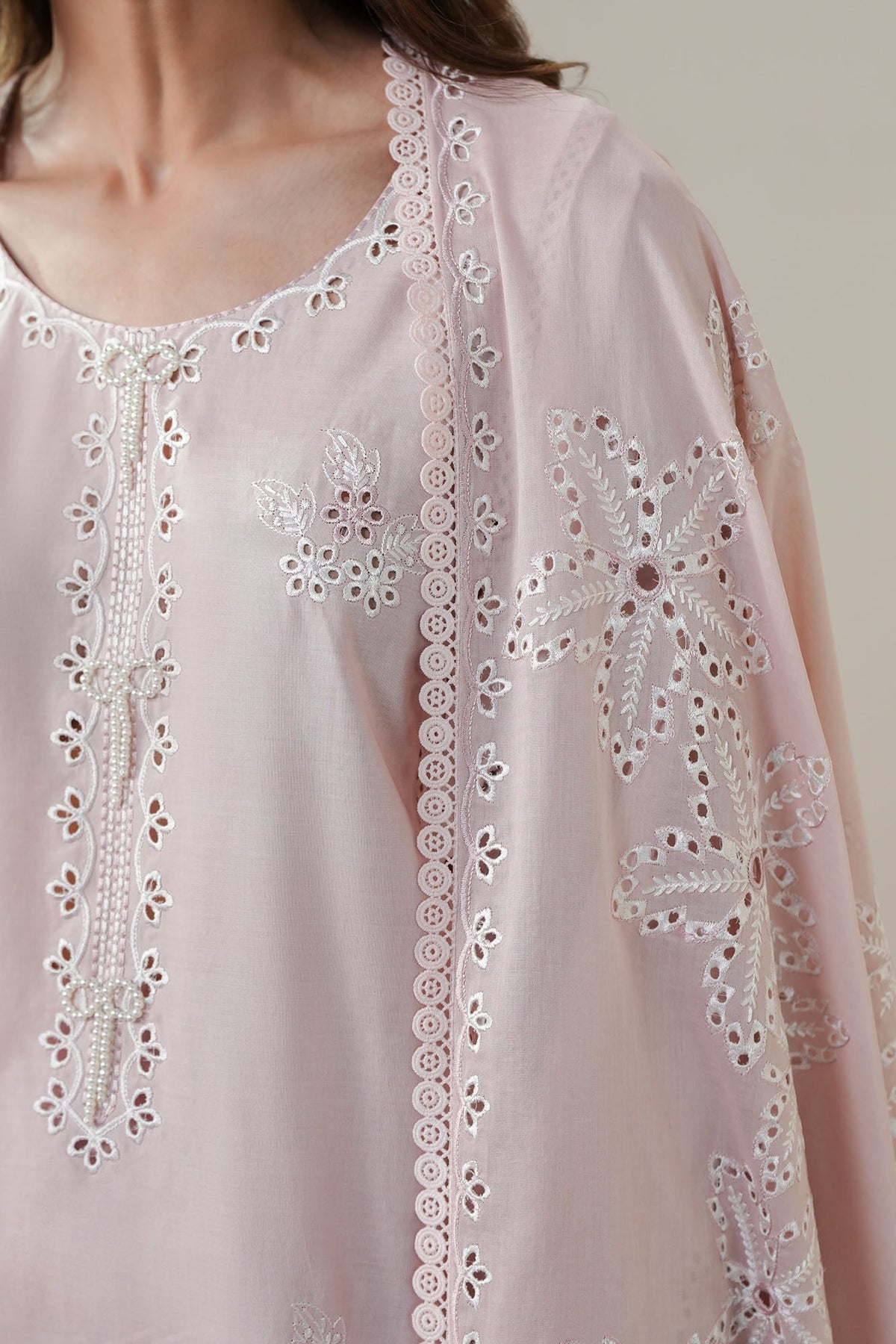 Cross Stitch | Mahiri Embroidered Collection 26 |PETAL DUSK - Luxury Dress - available at Maria Faisal in UK and USA.