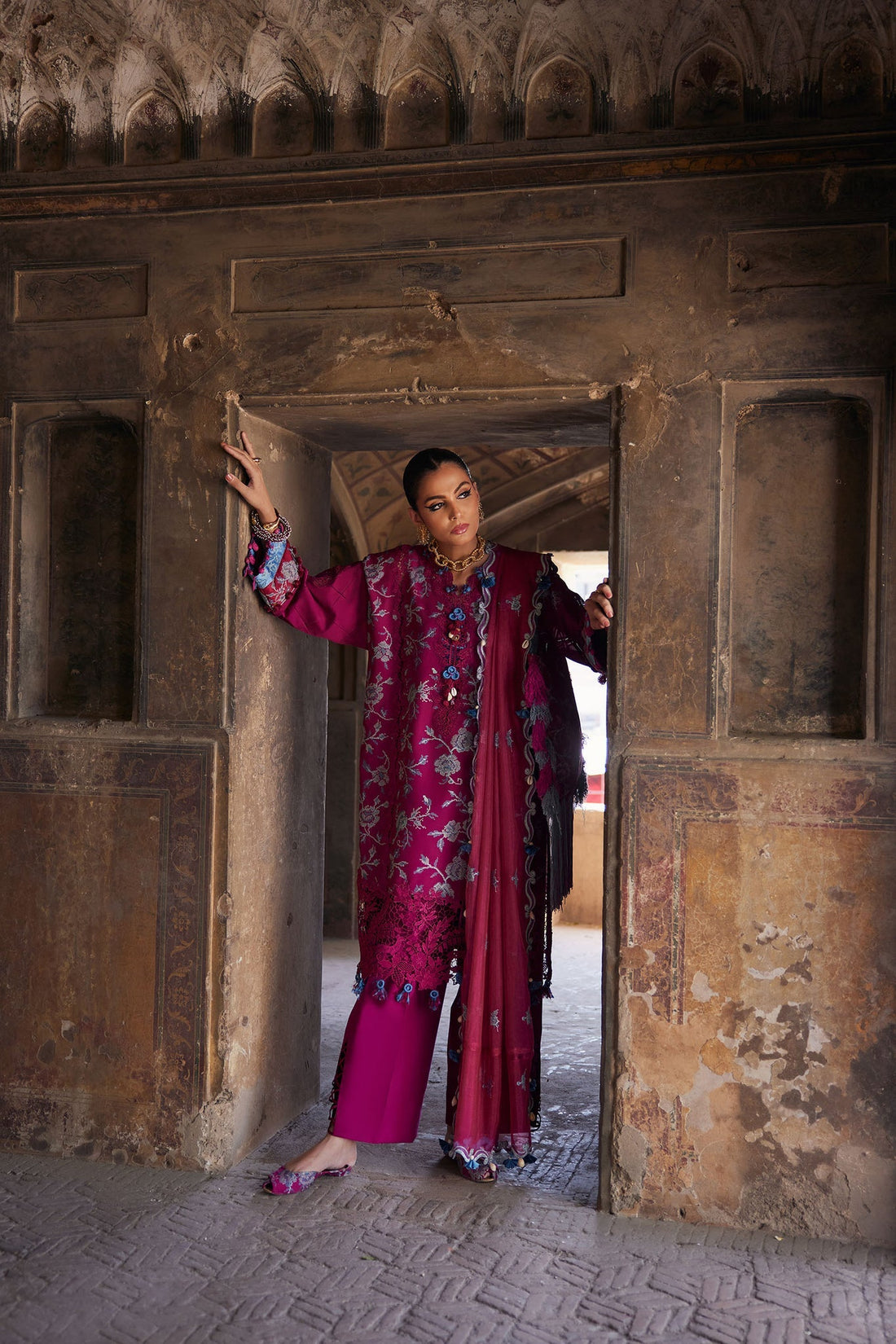 Elan | Luxury Lawn 25 | OPHELIA (EL25-10 B) - Ladies Clothes - Maria Faisal