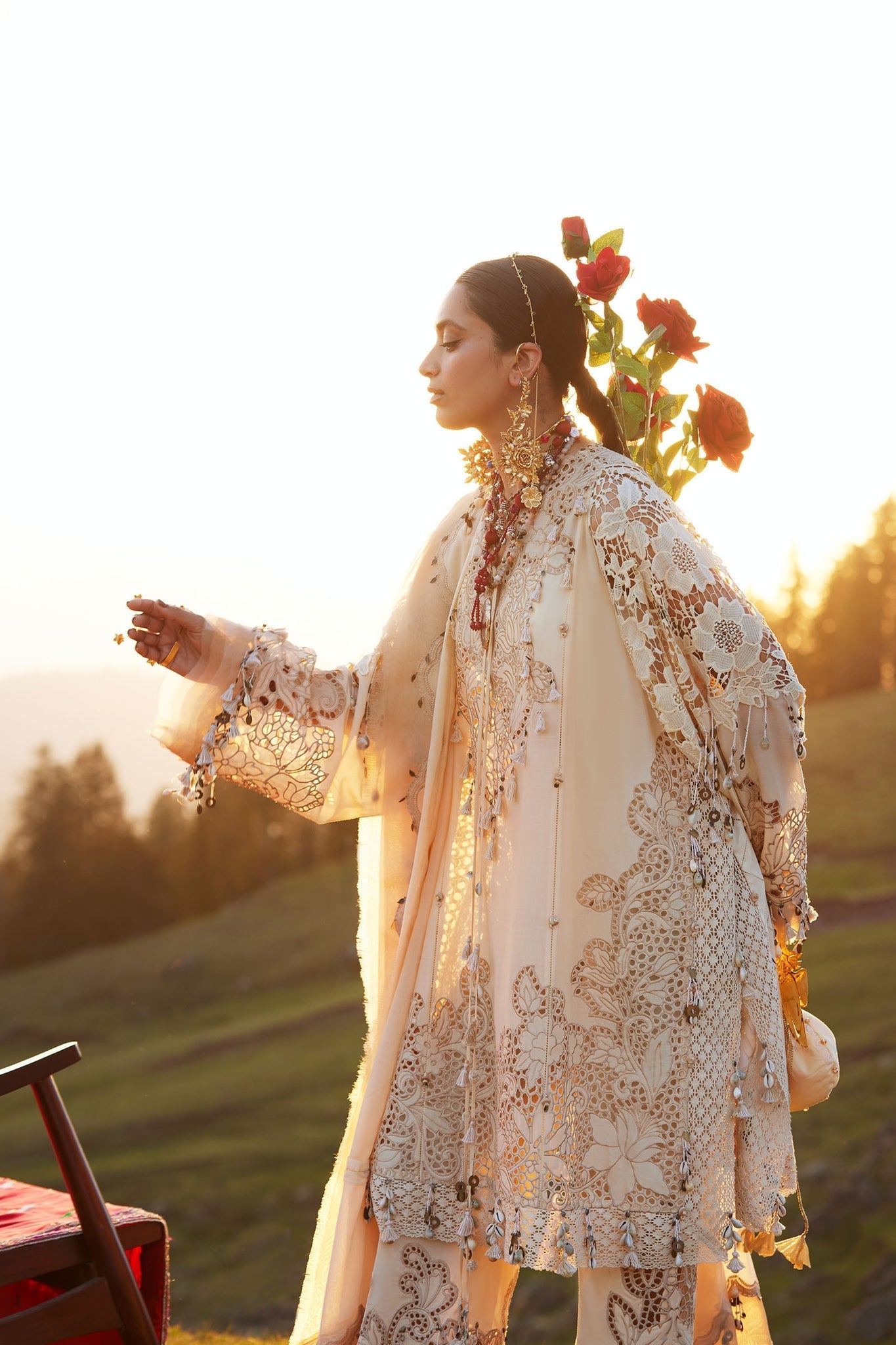 Elan | Kashmee Legacy Lawn 26 | BRUMINE (EL26-02 B) - Luxury Dress - available at Maria Faisal in UK and USA.