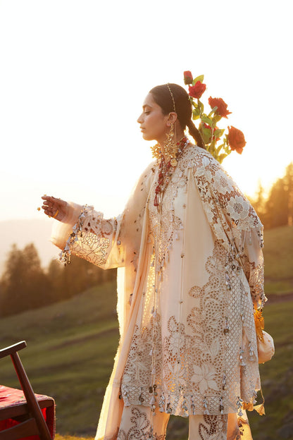 Elan | Kashmee Legacy Lawn 26 | BRUMINE (EL26-02 B) - Luxury Dress - available at Maria Faisal in UK and USA.
