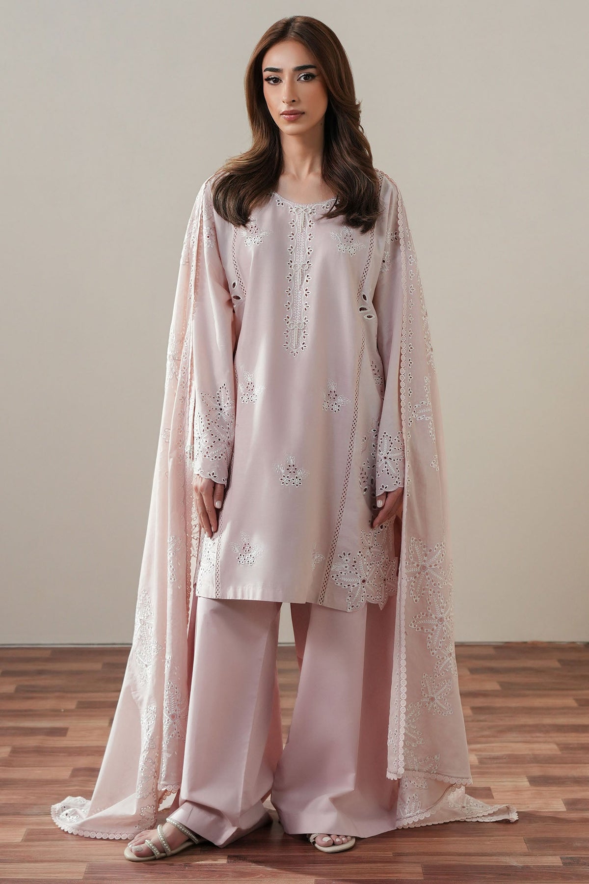 Cross Stitch | Mahiri Embroidered Collection 26 |PETAL DUSK - Luxury Dress - available at Maria Faisal in UK and USA.