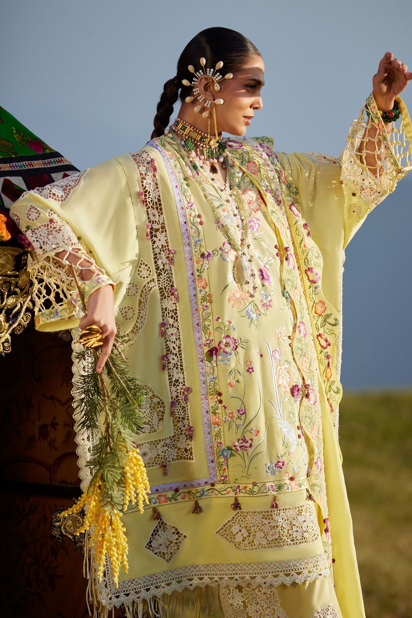 Elan | Kashmee Legacy Lawn 26 | NEELUNE (EL26-05 A) - Luxury Dress - available at Maria Faisal in UK and USA.