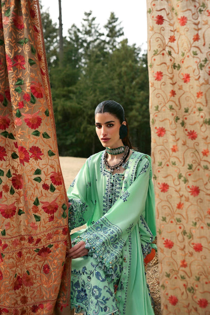 Zaha | Lawn 25 | ELAYA (ZL25-10 A) by Maria Faisal - Registered Vendor of : Zaha - type : Ladies Clothes - 100% original wedding dresses