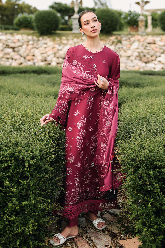 Cross Stitch | Eid Lawn Edit 26 | CRIMSON ROYALE - Luxury Dress - available at Maria Faisal in UK and USA.