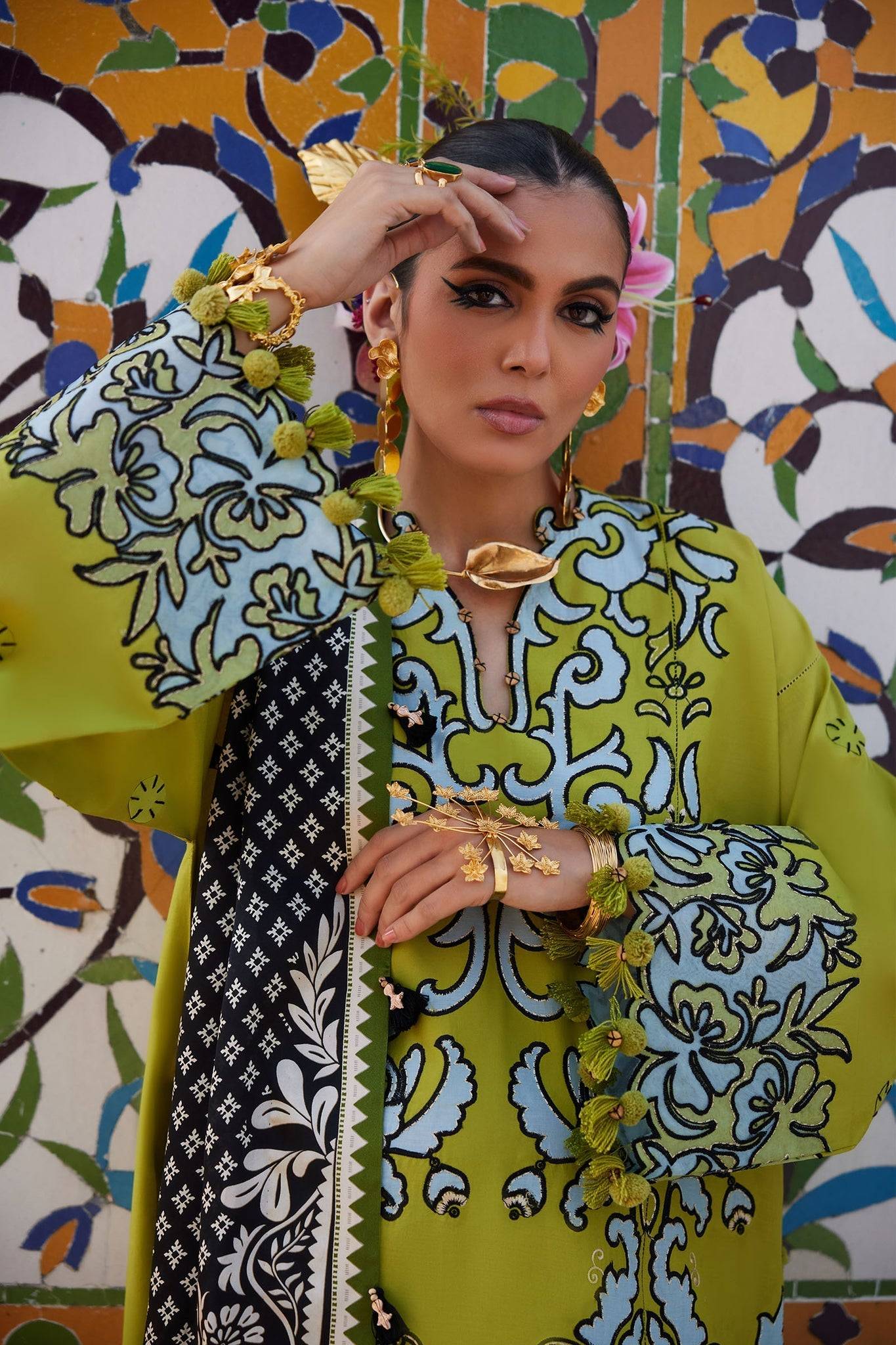 Elan | Luxury Lawn 25 | SOLENE (EL25-03 A) by Maria Faisal - Registered Vendor of : Elan - type : Ladies Clothes - 100% original wedding dresses