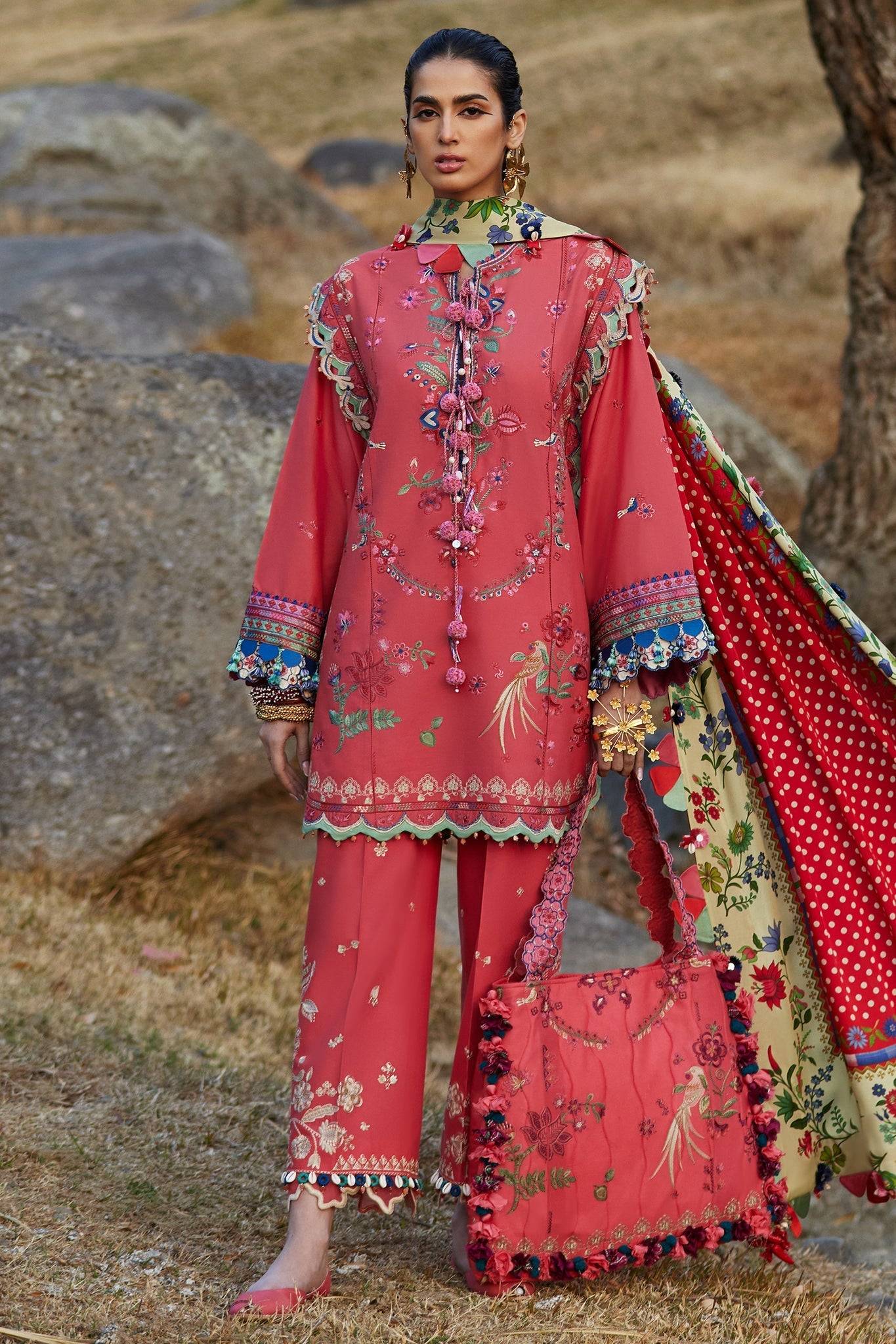 Elan | Luxury Lawn 25 | AURIELLE (EL25-06 B) by Maria Faisal - Registered Vendor of : Elan - type : Ladies Clothes - 100% original wedding dresses