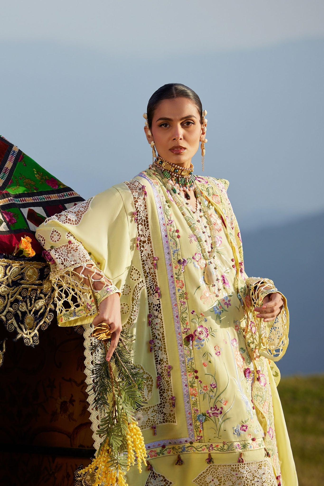 Elan | Kashmee Legacy Lawn 26 | NEELUNE (EL26-05 A) - Luxury Dress - available at Maria Faisal in UK and USA.