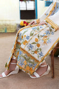 Zaha | Embroidered Lawn Collection | LEYA (ZL23-07 A) - Ladies Clothes - Maria Faisal