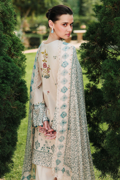 Cross Stitch | Eid Lawn Edit 26 | SUBTLE BEIGE - Luxury Dress - available at Maria Faisal in UK and USA.
