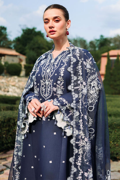Cross Stitch | Eid Lawn Edit 26 | MIDNIGHT AURA - Luxury Dress - available at Maria Faisal in UK and USA.