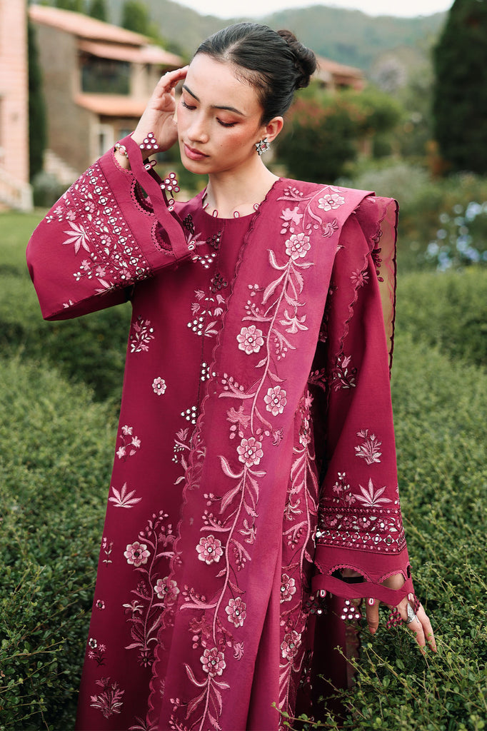 Cross Stitch | Eid Lawn Edit 26 | CRIMSON ROYALE - Luxury Dress - available at Maria Faisal in UK and USA.