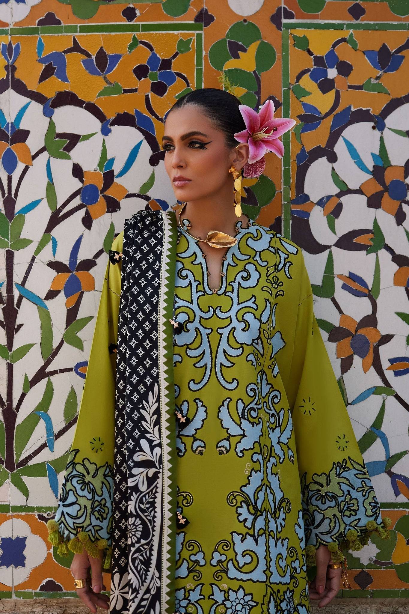 Elan | Luxury Lawn 25 | SOLENE (EL25-03 A) by Maria Faisal - Registered Vendor of : Elan - type : Ladies Clothes - 100% original wedding dresses