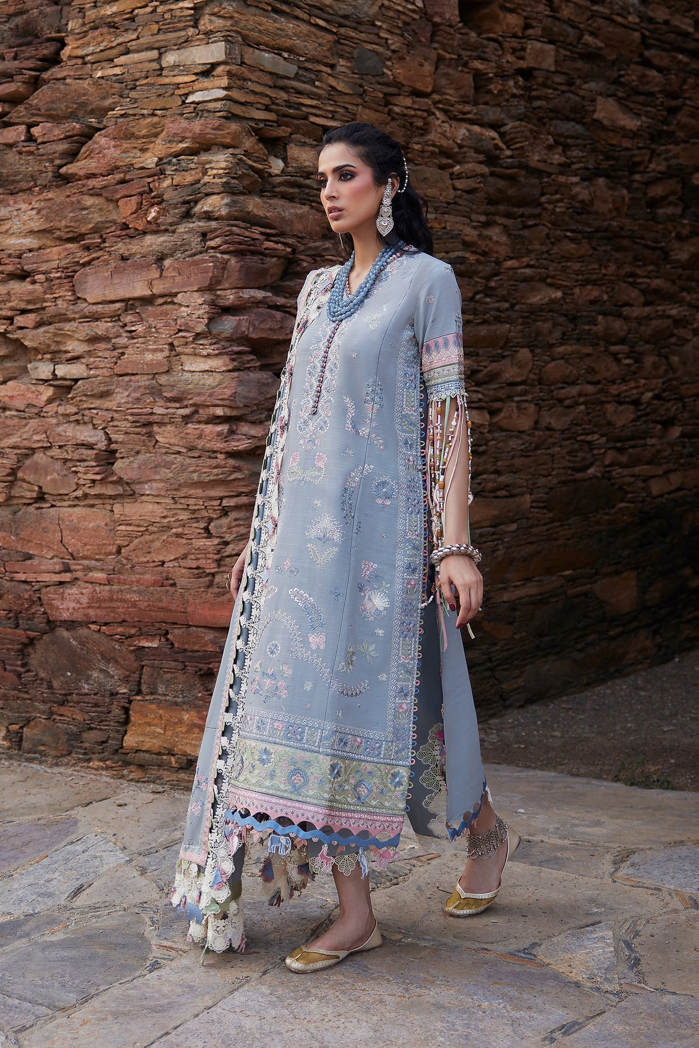 Elan | Winter Collection 24 | SERAPHINA (EW24-01) - Designer Dress with Intricate embroidery and embellishments. Shop elegent wedding dress at Maria Faisal.