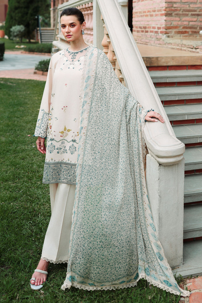 Cross Stitch | Eid Lawn Edit 26 | SUBTLE BEIGE - Luxury Dress - available at Maria Faisal in UK and USA.