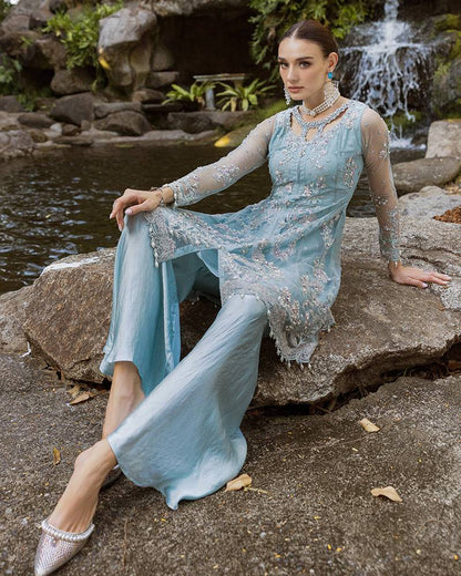 Ain | Cascade Party Wears | AN-105 by Maria Faisal - Registered Vendor of : Ain - type : Ladies Clothes - 100% original wedding dresses