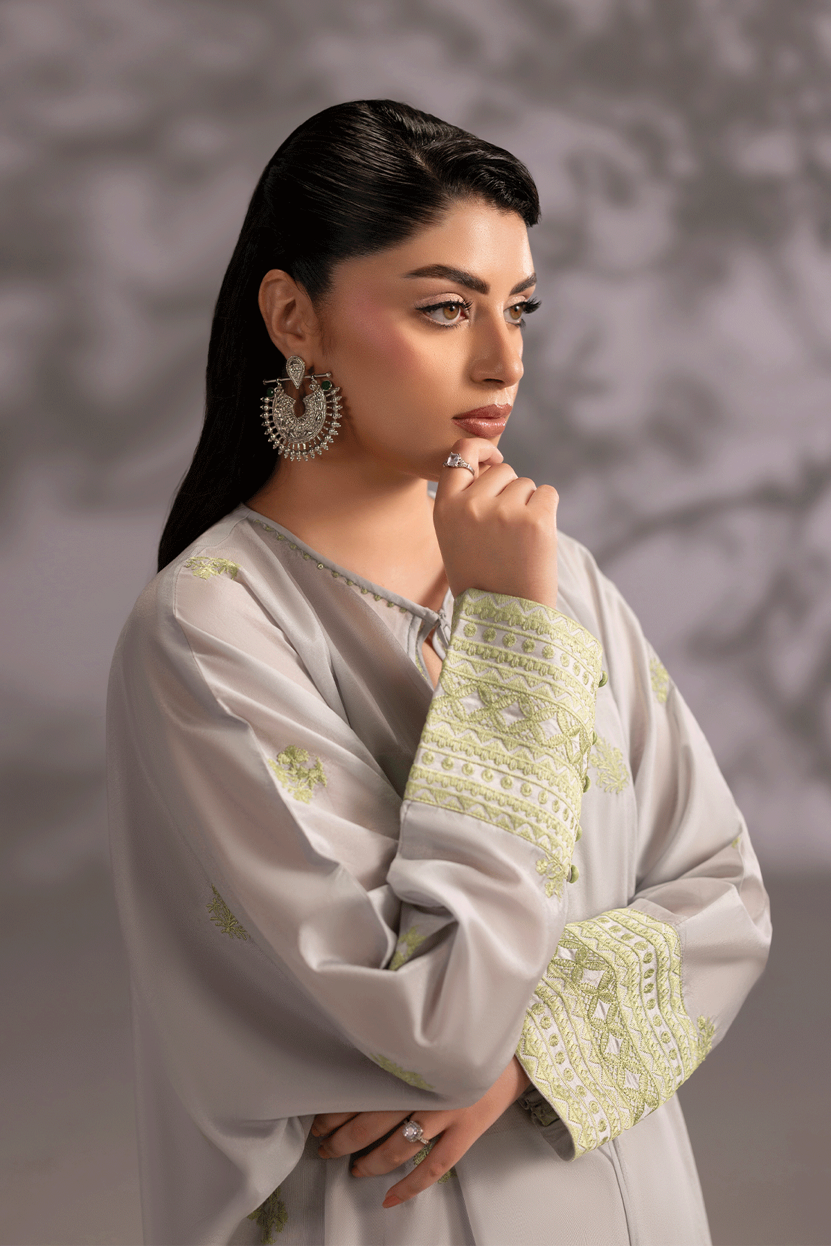 Erum Khan | Summer Whisper | Power Queen - Luxury Dress - available at Maria Faisal in UK and USA.