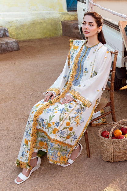 Zaha | Embroidered Lawn Collection | LEYA (ZL23-07 A) - Ladies Clothes - Maria Faisal