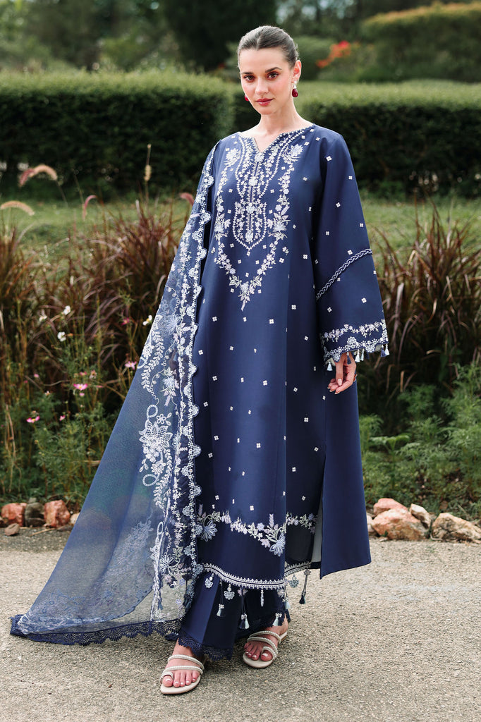 Cross Stitch | Eid Lawn Edit 26 | MIDNIGHT AURA - Luxury Dress - available at Maria Faisal in UK and USA.